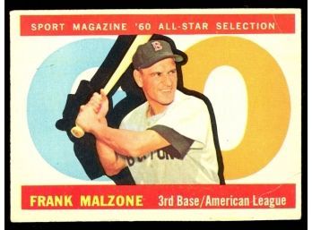 1960 Topps Baseball Frank Malzone All-star #557 Boston Red Sox Vintage