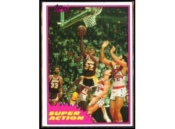 1981 Topps Basketball Magic Johnson Super Action #109 Los Angeles Lakers Vintage HOF