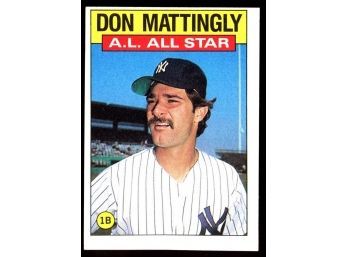 1986 Topps Baseball Don Mattingly AL All-star #712 New York Yankees Vintage HOF