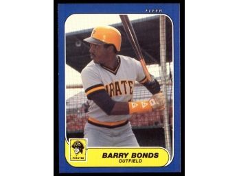 1986 Fleer Update Baseball Barry Bonds Rookie Card #u-14 Pittsburgh Pirates RC Vintage LEGEND!