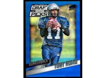 2015 Prizm Draft Picks Football Tony Romo Blue Prizm /75 #97 Dallas Cowboys HOF