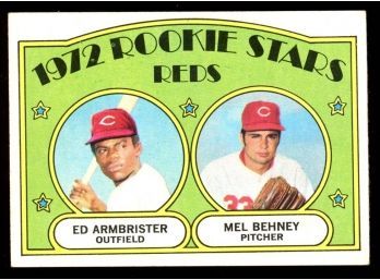 1972 Topps Baseball Cincinnati Reds Rookie Stars Ed Armbrister/mel Behney #524 Vintage RC