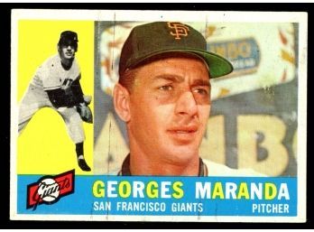 1960 Topps Baseball Georges Maranda Rookie Card #479 San Francisco Giants RC Vintage