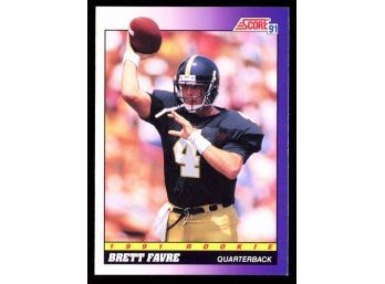 1991 Score Football Brett Farve Rookie Card #611 Green Bay Packers RC HOF