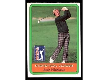 1981 Donruss Golf Jack Nicklaus Statistical Leader Rookie Card HOF