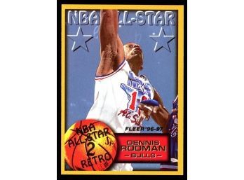 1996-97 Fleer Retro Basketball Dennis Rodman All-star #296 Chicago Bulls HOF