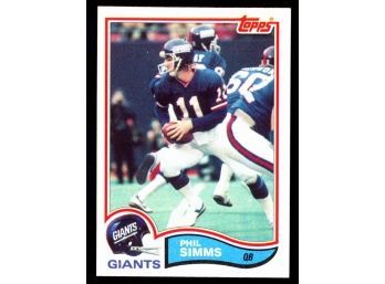 1982 Topps Football Phil Simms #433 New York Giants Vintage