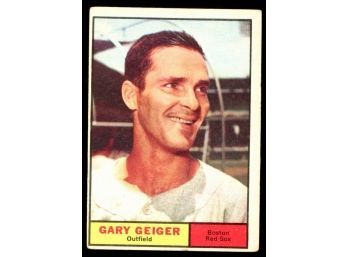 1961 Topps Baseball Gary Geiger #33 Boston Red Sox Vintage