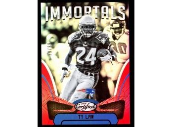 2018 Certified Football Ty Law Immortals /99 #108 New England Patriots HOF