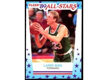 1989 Fleer Basketball Larry Bird All-star Sticker #10 Boston Celtics Vintage HOF
