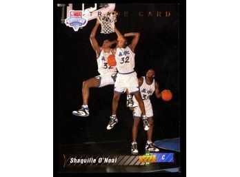 1992 Upper Deck Basketball Shaquille O'Neal Trade Card Rookie #1B Orlando Magic RC HOF