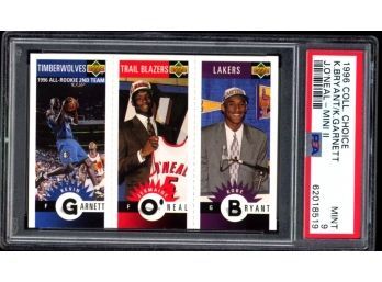 1996 Upper Deck Collectors Choice Kevin Garnett/jermaine O'Neal/Kobe Bryant Rookie Card PSA 9 RC HOF
