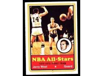 1973 Topps Basketball Jerry West All-stars #100 Los Angeles Lakers Vintage HOF