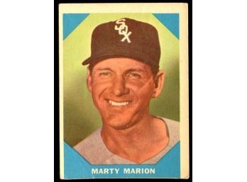 1960 Fleer Baseball Marty Marion #19 Chicago White Sox Vintage