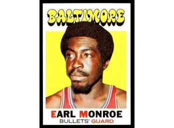 1971 Topps Basketball Earl Monroe #130 Baltimore Bullets Vintage