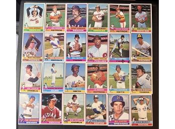 Lot Of 24 1976 Topps Baseball Cards EX Condition