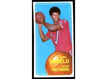 1970 Topps Basketball Wes Unseld #72 Washington Bullets Vintage HOF