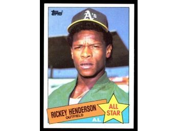1985 Topps Baseball Rickey Henderson All-star #706 Oakland Athletics Vintage HOF