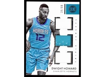 2017 Encased Basketball Dwight Howard Triple Jerseys Game Worn Patches /99 #TJ-DH Charlotte Hornets Future HOF