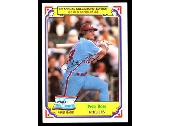1984 Drakes Baseball Pete Rose #27 Philadelphia Phillies Vintage LEGEND