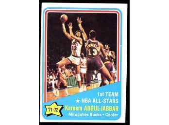 1972 Topps Basketball Kareem Abdul-jabbar 1st Team NBA All-star #163 Milwaukee Bucks Vintage HOF