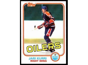 1981 Topps Hockey Jari Kurri Rookie Card #18 Edmonton Oilers RC Vintage HOF