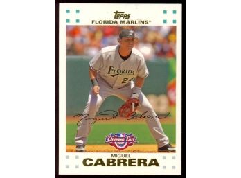 2007 Topps Opening Day Baseball Miguel Cabrera #58 Florida Marlins
