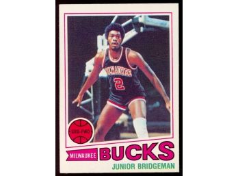 1977 Topps Basketball Junior Bridgeman #114 Milwaukee Bucks Vintage