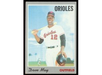 1970 Topps Baseball Dave May #81 Baltimore Orioles Vintage