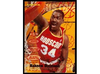 1995-96 Fleer Basketball Hakeem Olajuwon #71 Houston Rockets HOF