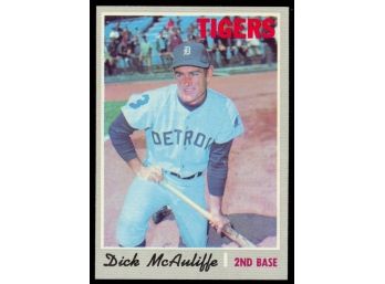 1970 Topps Baseball Dick McAuliffe #475 Detroit Tigers Vintage
