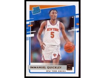 2020 Donruss Basketball Immanuel Quickly Rated Rookie Card #215 New York Knicks RC