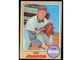 1968 Topps Baseball Ken Johnson #342 Atlanta Braves Vintage