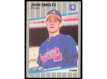 1989 Fleer Baseball John Smoltz Rookie Card #602 Atlanta Braves RC HOF