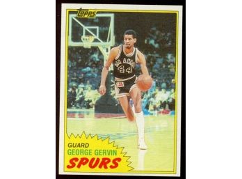 1981 Topps Basketball George Gervin #37 San Antonio Spurs Vintage