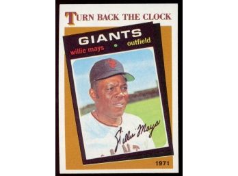 1986 Topps Baseball Willie Mays Turn Back The Clock #403 San Francisco Giants Vintage HOF