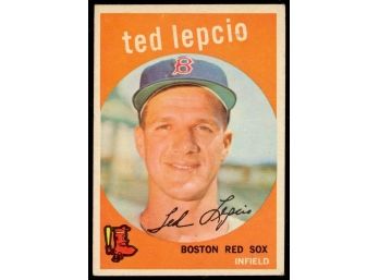 1959 Topps Baseball Ted Lepcio #348 Boston Red Sox Vintage