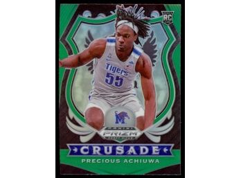 2020 Prizm Draft Picks Basketball Precious Achiuwa Green Prizm Crusade Rookie Card #88 Miami Heat RC