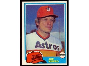 1981 Topps Baseball Joe Niekro #722 Houston Astros Vintage