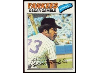 1977 Topps Baseball Oscar Gamble #505 New York Yankees Vintage