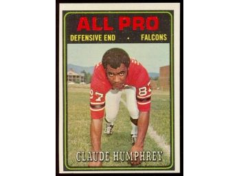 1974 Topps Football Claude Humphrey All-pro #136 Atlanta Falcons Vintage HOF
