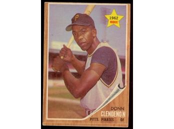 1962 Topps Baseball Donn Clendenon Rookie Card #86 Pittsburgh Pirates RC Vintage
