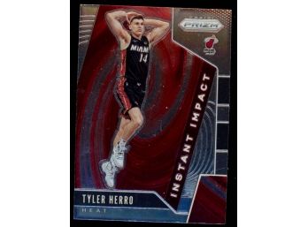 2019 Prizm Basketball Tyler Herro Instant Impact Rookie Card #1 Miami Heat RC