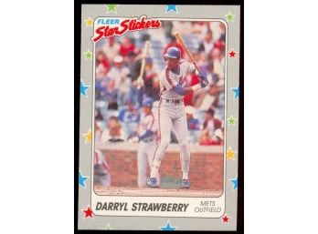 1988 Fleer Baseball Darryl Strawberry Star Stickers #106 New York Mets