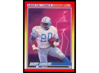 1990 Score Football Barry Sanders Ground Force #325 Detroit Lions HOF