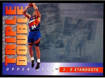 1993 Upper Deck Basketball 3D Standouts Charles Barkley Triple Double #TD1 Phoenix Suns HOF