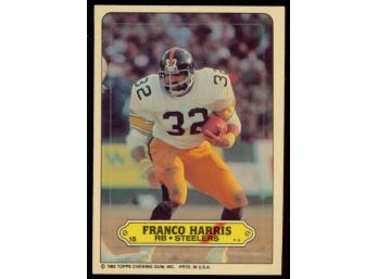 1983 Topps Stickers Football Franco Harris #15 Pittsburgh Steelers Vintage HOF