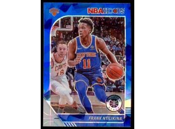 2019 NBA Hoops Premium Stock Frank Ntilikina Blue Cracked Ice Prizm #125 New York Knicks