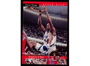 1993 Upper Deck Basketball Shaquille O'Neal First Team #AR1 Orlando Magic HOF