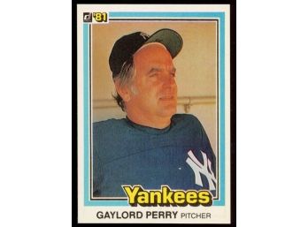 1981 Donruss Baseball Gaylord Perry #471 New York Yankees Vintage